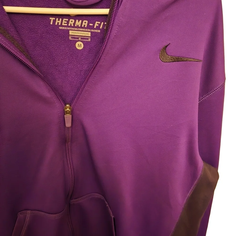 Nike Therma-Fit Hoodie in Purple and Black  M - Picture 5 of 7